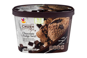 Ahold Churn Style Ice Cream Chocolate Fudge Swirl