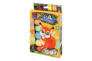 Крейда д/малювання кольорова велика 6шт Danko toys