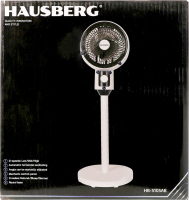 Вентилятор підлоговий чорно-білий 220-240В 3швидкості Hausberg Home