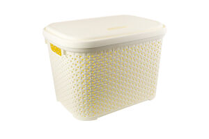 Кошик 30л молочний з кришкою Diomedea