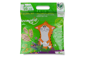 Наповнювач вівсяний з додаванням натуральних ароматних трав М'ята Aromatic Suncat 3кг