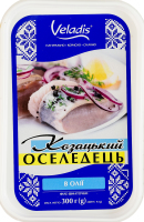 Оселедець філе-шматочки в олії Козацький Veladis б/ш п/у 300г