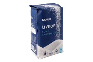 Сахар белый кристаллический из сахарной свеклы первой категории Novus м/у 1кг