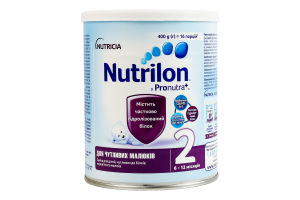 Суміш молочна для дітей 6-12міс суха 2 Для чутливих малюків Nutrilon з/б 400г