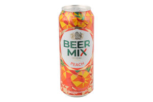 Пиво спеціальне 0.5л 2.5% пастеризоване Персик BeerMix з/б