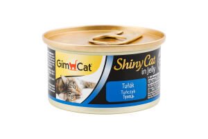 Корм консервований для котів усіх порід Тунець Shiny Cat GimCat з/б 70г