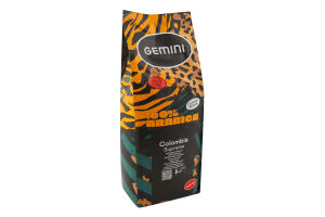 Кава натуральна смажена в зернах Supremo Colombia Gemini в/с м/у 1кг