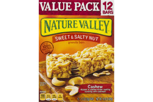 Nature Valley Sweet & Salty Nut Granola Bars Cashew - 12 CT