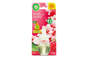 Флакон змінний до електричного ароматизатора повітря Цвіт вишні та свіжість малини Air Wick 19мл