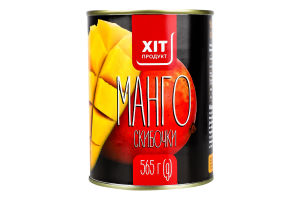 Манго ломтики в легком сиропе пастеризованные Хіт продукт ж/б 565г