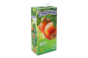 Сік відновлений освітлений стерилізований Яблуко Садочок т/п 0.95л