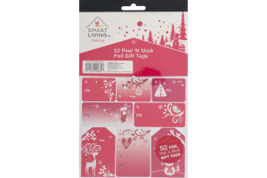 Smart Living Holiday Peel 'N Stick Foil Gift Tags - 52 CT