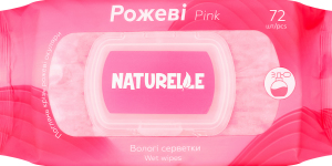 Серветки вологі Pink 72шт з клапаном Naturelle