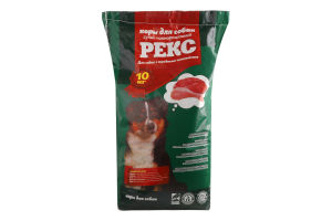 Корм д/собак середньої активності сухий 10кг Рекс