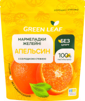 Мармеладки желейні з солодкою стевією Апельсин Green Leaf д/п 80г