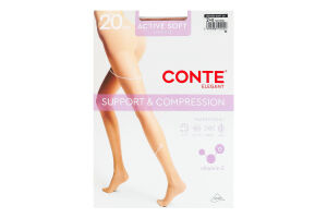 Колготки жіночі Conte elegant Active soft 20den 2 natural