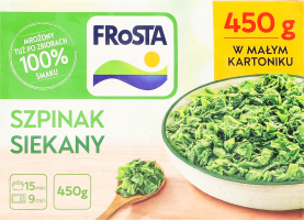 Шпинат глибокої заморозки подрібнений Frosta к/у 450г