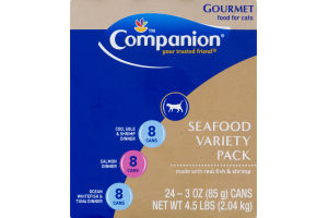 Companion Gourmet Food For Cats Seafood Variety Pack - 24 CT
