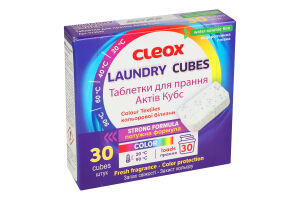 Таблетки для прання Cleox кольорової білизни