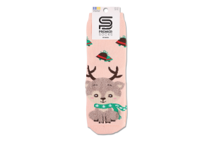 Шкарпетки жіночі Premier socks класич. махра з пух.мал. р.23-25 олень Арт.3627