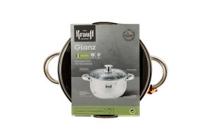 Каструля 2,5л з скляною кришкою 18см 26-238-124 Krauff