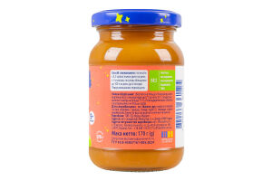 Пюре фруктове для дітей від 5міс гомогенізоване стерилізоване без цукру Яблуко-абрикос Elfik Magic с/б 170г