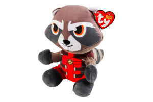Іграшка м'яка для дітей від 3років №44013 Єнот Ракета Marvel Beanie Babies TY 1шт