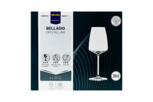 Бокалы для белого вина 390мл №124207 Bellagio Metro Professional 6шт