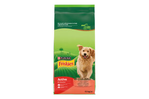Корм сухий для дорослих собак з яловичиною Active Friskies м/у 15кг