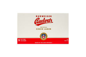 Пиво 5х0.5л 5% світле фільтроване пастеризоване + кухоль 0.3л Budweiser Budvar к/у