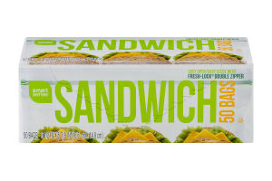 Smart Sense Sandwich Bags - 50 CT