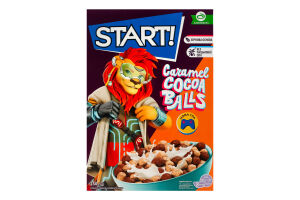 Завтраки сухие зерновые со вкусом карамели и какао Шарики Start! к/у 250г