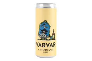 Пиво 0.33л 5% світле нефільтроване непастеризоване Captain Salt Varvar з/б
