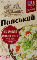 Рис круглый шлифованный Камолино Хуторок Панський э/с к/у 4х100г