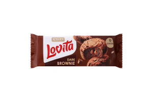 Печенье сдобное с какао Dark brownie Lovita Roshen м/у 152г