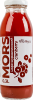 Морс клюквенный пастеризованный Ягура с/бут 0.3л