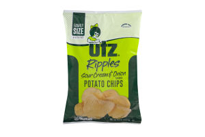 Utz Ripples Sour Cream & Onion Potato Chips Family Size