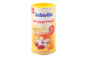 Чай для детей от 6мес быстрорастворимый фруктовый Bebivita тубус 200г