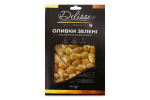 Оливки зеленые с косточкой маринованные Delisse к/у 250г