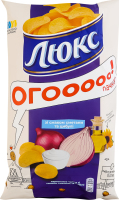 Чипсы картофельные со вкусом сметаны и лука Люкс м/у 170г