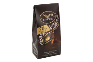 Цукерки Lindor Beutel 70%какао 136г Lindt