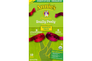 Annie's Homegrown Organic Really Peely Fruit Tape Rolls Strawberry, Berry - 12 CT