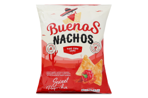 Чипси кукурудзяні зі смаком солодкої паприки Nachos Buenos м/у 90г