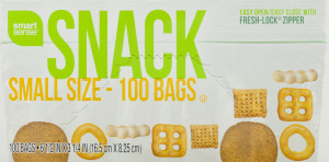 Smart Sense Snack Small Size Bags - 100 CT