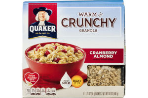 Quaker Warm & Crunchy Granola Cranberry Almond