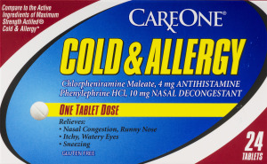 CareOne Cold & Allergy Tablets - 24 CT