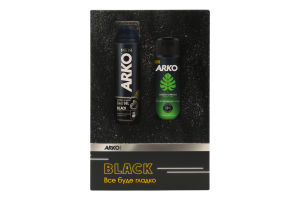 Набір Black Гель д/гоління 200мл+Дезодорант Green Dream 150мл спрейд/чоловіків Arko