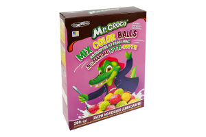 Сніданки сухі глазуровані цукровою глазур'ю зі смаком тутті-фрутті Color balls Mix Mr. Croco к/у 200г