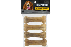 Companion Dog Chews Pressed Beefhide Bones - 4 CT