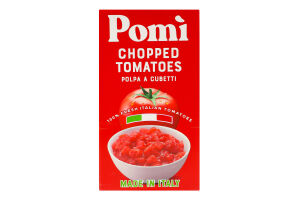 Томаты нарезанные кубиками пастеризованные Pomi т/п 1кг